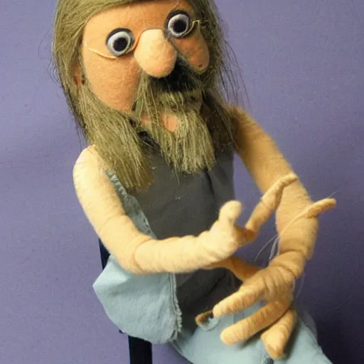 Image similar to robert wyatt puppet