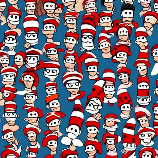 Prompt: where's wally? by martin handford