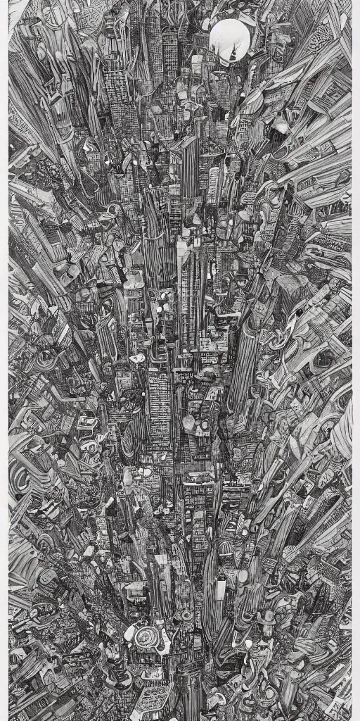 Prompt: city design by aaron horkey