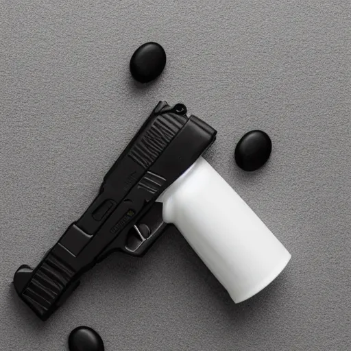 Image similar to a hand sanitizer bottle that the lid of which is a gun