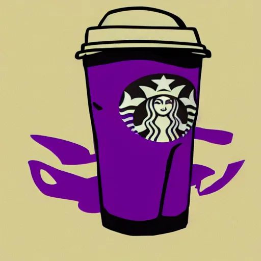 Image similar to thanos as starbucks barista, cel shading, 9 0 s anime style