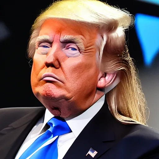 Image similar to Donald Trump with a mullet, 4k photo