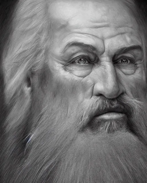 Prompt: pencil drawing of beautiful russian ded moroz, hyper realistic face, in the style of greg rutkowski, fantasy, amazing detail, epic, elegant, smooth, sharp focus, from the front