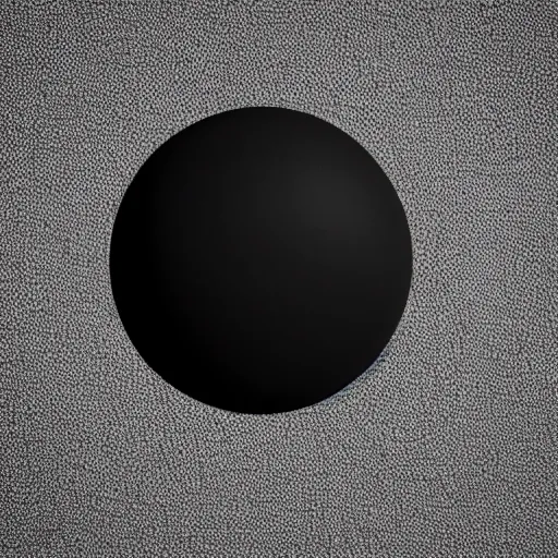 Prompt: a white sphere on a black background