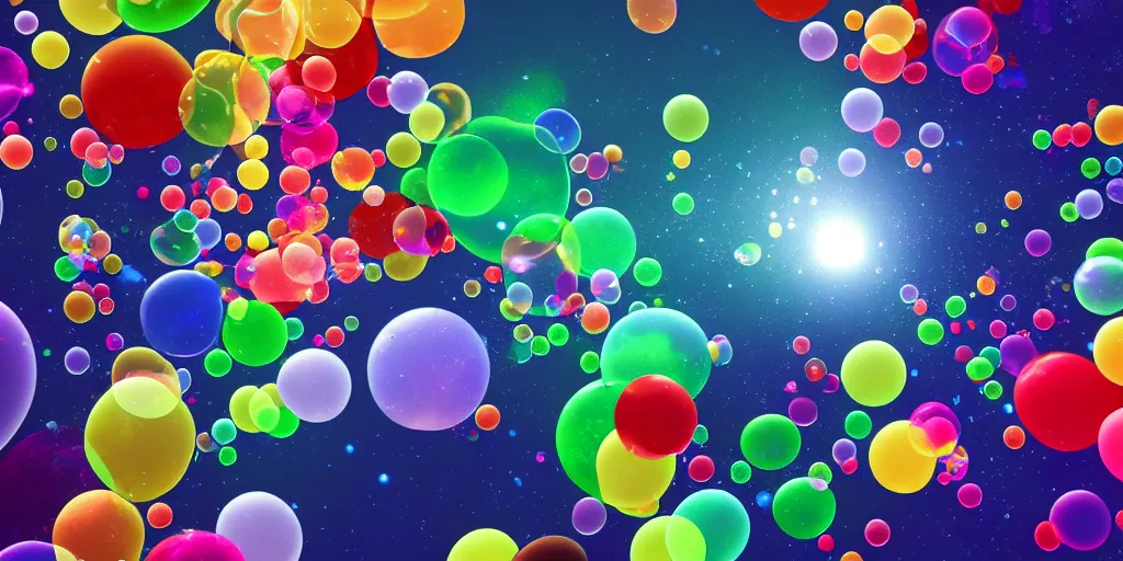 Image similar to bubbles floating away, award winning, 4k, digital art, colorful, volumetrics, hyper detailed, cinematic lighting