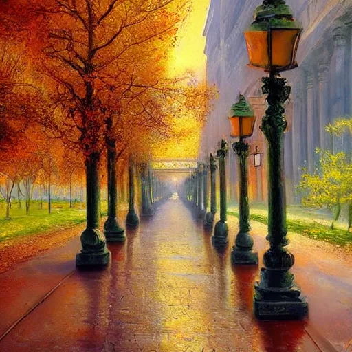 Image similar to parissiene walkways by leonid alfremov