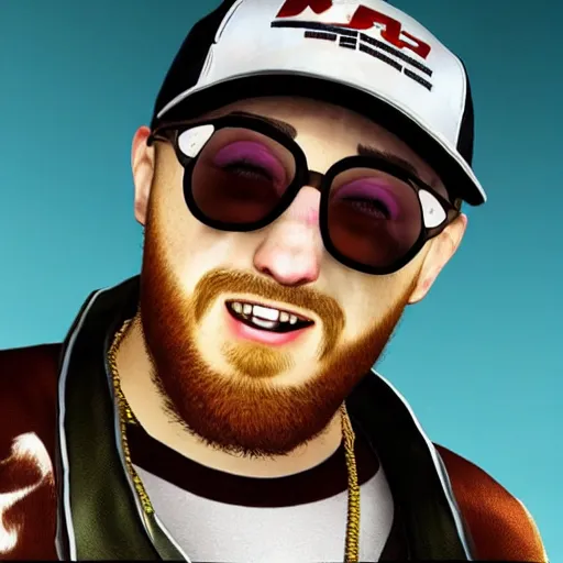 Prompt: mac miller, as a character in tekken