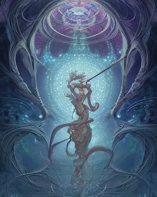 Image similar to a single floating magical wand!!!!!!!!!!, tarot card, fantasy composition made of fractals, ultra realistic, wide angle, intricate details, the fifth element artifacts, highly detailed by peter mohrbacher, hajime sorayama, wayne barlowe, boris vallejo, aaron horkey, gaston bussiere, craig mullins