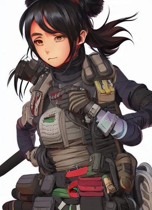 Prompt: New Apex Legends anime characters digital illustration portrait design by, Artgerm detailed, soft lighting