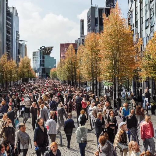 Image similar to crowded streets in Rotterdam