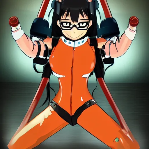 Prompt: nagatoro and gordon freeman fused