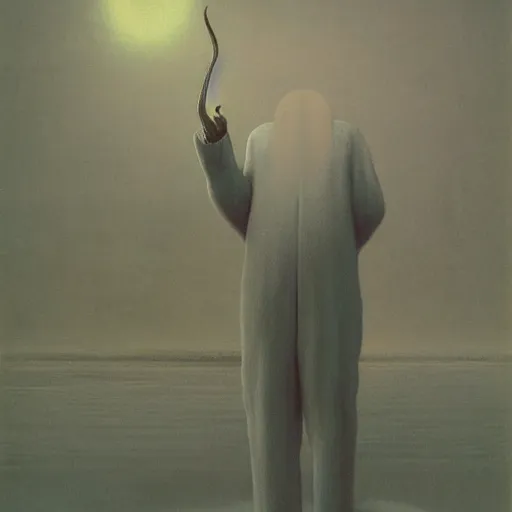 Prompt: Joe Biden. Paucity. Zdzisław Beksiński