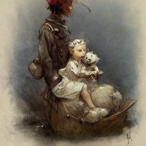 Image similar to ( ( ( ( ( story time. muted colors. ) ) ) ) ) by jean - baptiste monge