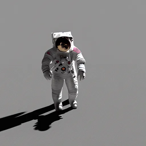 Prompt: an astronaut walking on a planet, 3 d render