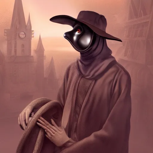 Image similar to plague doctor as a teenager. extremely lush lifelike detail. award - winning digital art by ansel adams, alan lowmax, steichen. surreal scientific photoillustration, artstation, shutterstock polycount contest winner, biomorphic. child larva plague doctor