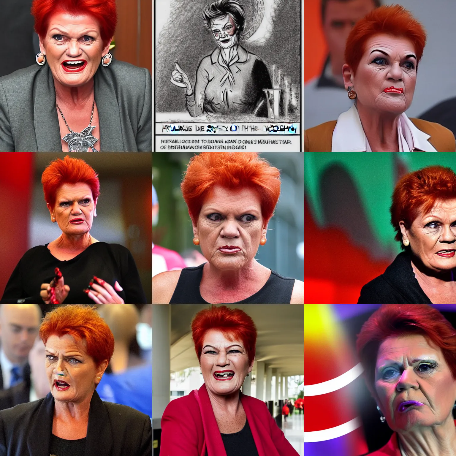 Prompt: Pauline Hanson as the devil