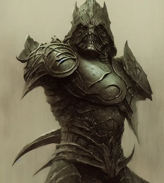 Image similar to garrador concept, beksinski, age of sigma art, frank franzetta, ruan jia, dark soul armor concept, trending on artstation, wayne barlowe, adrian smith fantasy art, elden ring art, the hobbit art, lord of the ring art, infinity blade armor