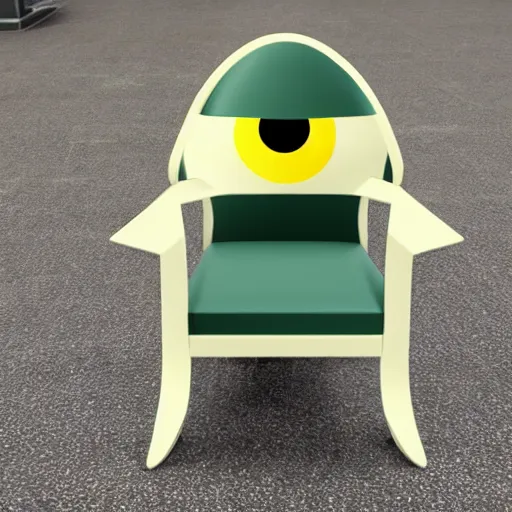 Prompt: gen 8 pokemon that looks like a chair