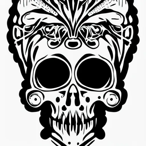 Prompt: scull sticker highly detailed, colorful, illustration, smooth and clean vector curves, no jagged lines, vector art, logo