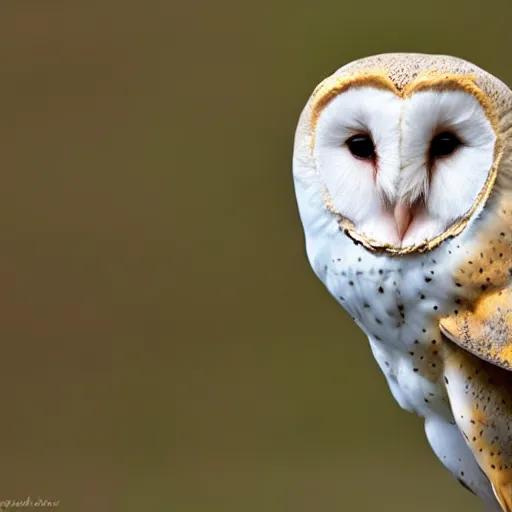 Prompt: barn owl with a silly hat