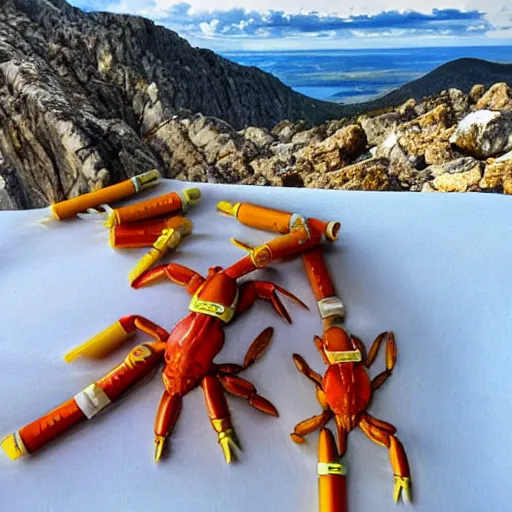 Prompt: Crab whistles on the mountain
