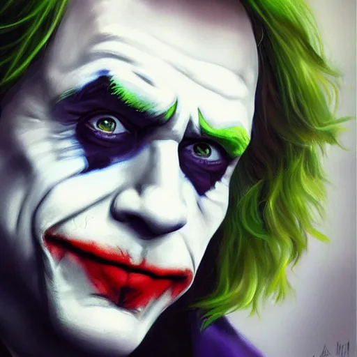 Prompt: mark hamill as the joker as luke skywalker, oil painting, artgerm, artstation, highly detailed, portrait