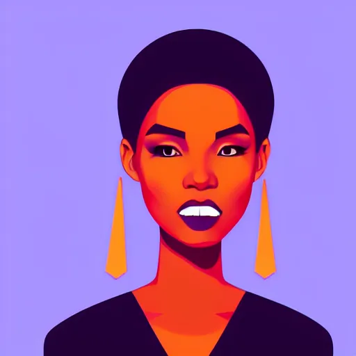 Image similar to a 2 d character design, vector art, black female singer, digital art, portrait, 4 k, 8 k, sharp focus, smooth, illustration, concept art