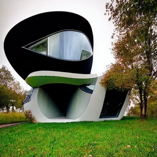 futuristic houses in crazy locations | Stable Diffusion