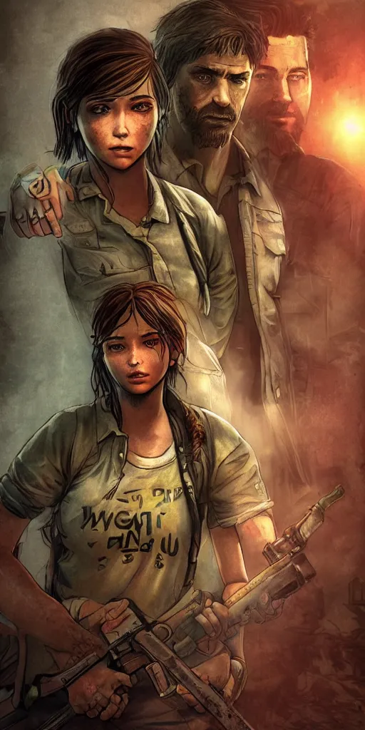 Prompt: cover artwork for a video game in the style of The Last of Us, female protagonist portrait, digital artwork, high resolution, gritty, dark vibe, detailed, trending on imagestation