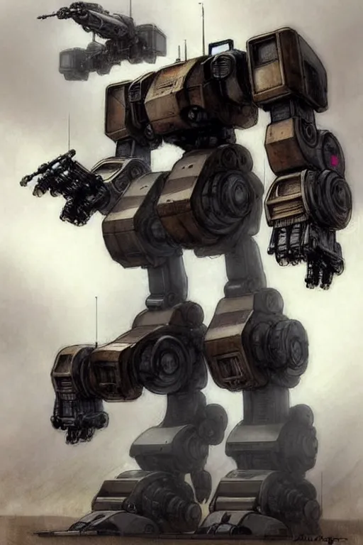 Prompt: (((((2050s huge engine mecha robot mechwarrior battletech . muted colors.))))) by Jean-Baptiste Monge !!!!!!!!!!!!!!!!!!!!!!!!!!!