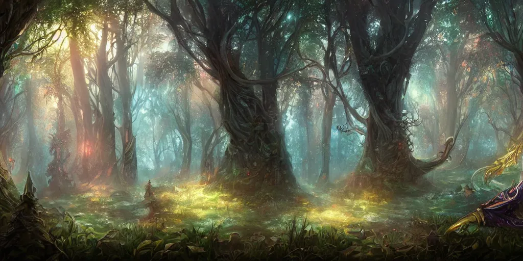 Elven Fantasy Forest - XayaM - Digital Art, Landscapes & Nature, Forests,  Boreal & Temperate - ArtPal