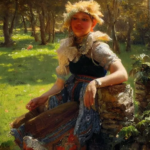 Prompt: a portrait of a character in a scenic environment by nikolay makovsky