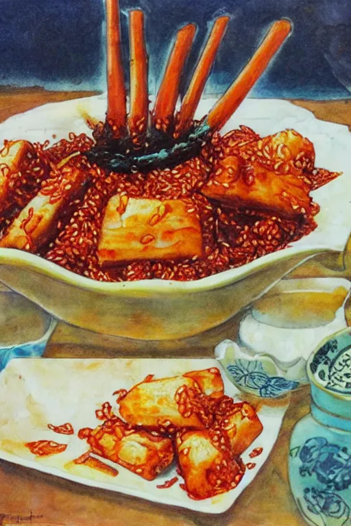 Image similar to korean spicy rice cakes by jerry pinkney