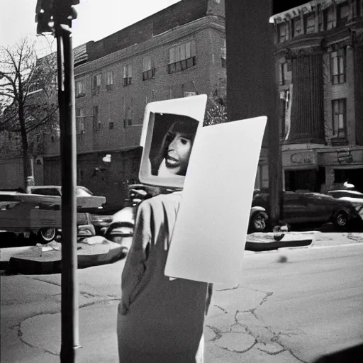 Image similar to the self portrait, by vivian maier,