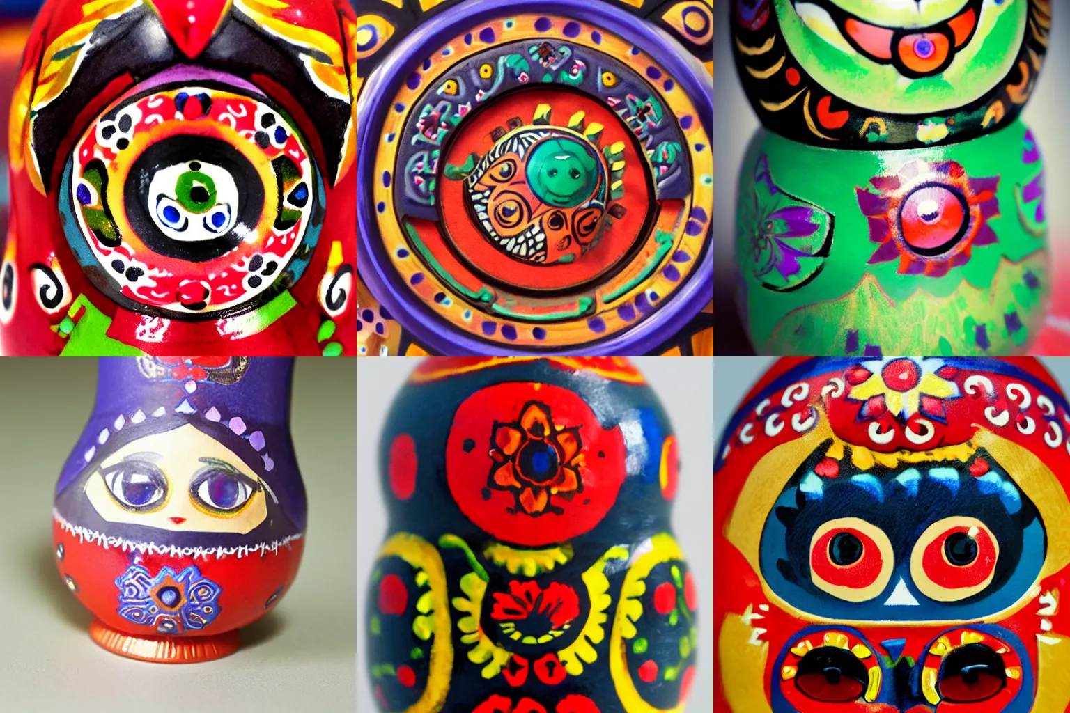 Prompt: closeup photo of detailed Majora's Matryoshka