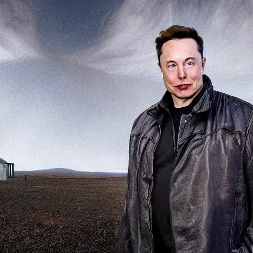 Image similar to Realistic picture of elon musk in a gulag