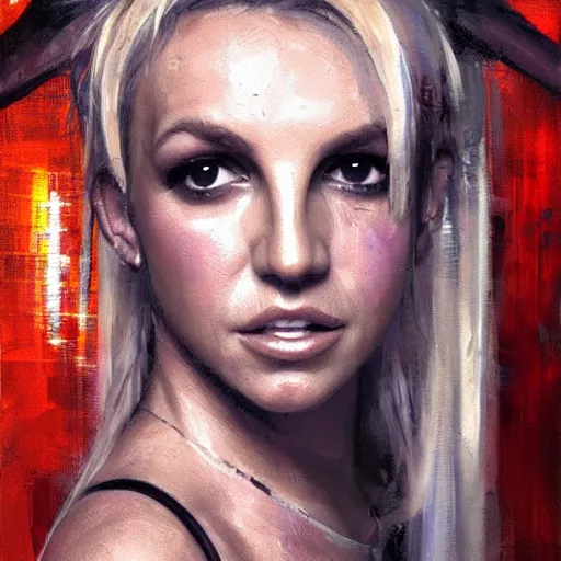 Prompt: britney spears and lola bunny morphed together, hybrid, jeremy mann painting