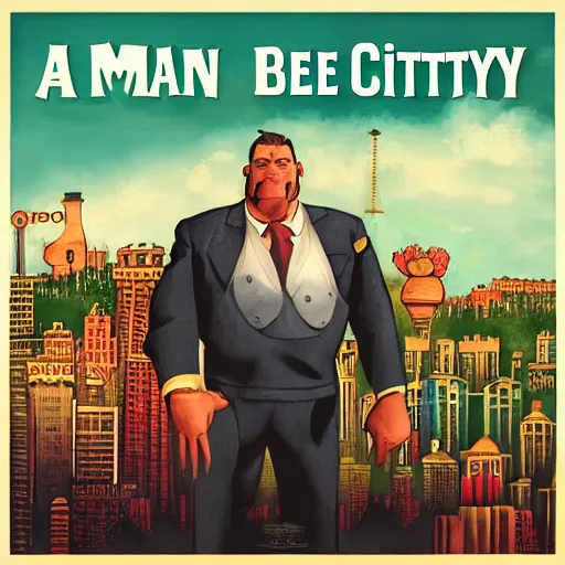 Prompt: a man named big beef city