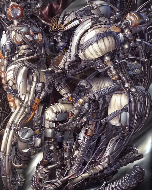 Image similar to art by masamune shirow, biomechanical, 4 k, hyper detailed