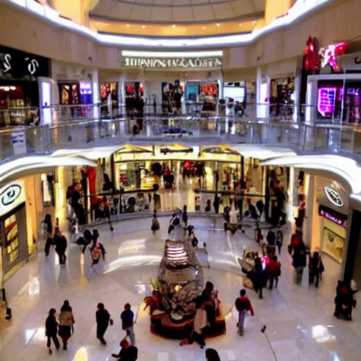 Image similar to mall, early 2000s, iconic and popular iconography