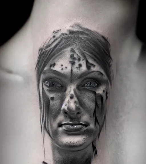 Image similar to ! dream tattoo design sketch of the dart veider, in the style of den yakovlev, realistic face, black and white, realism tattoo, hyper realistic, highly detailed, 3 d