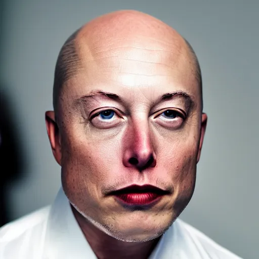 Prompt: Photography of Bald Elon Musk