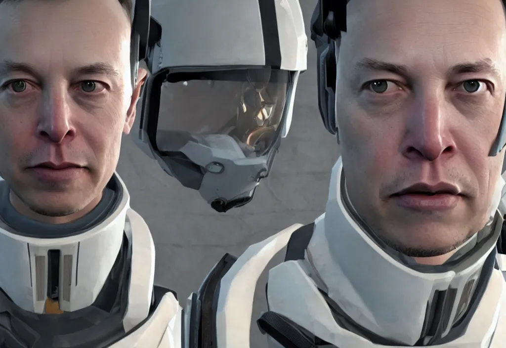 Image similar to elon musk in half life, elon musk in the video game half life, gameplay screenshot, close up, 3 d rendering. unreal engine. amazing likeness. very detailed.