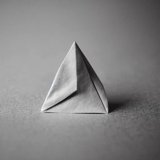 Image similar to close up photo of a small origami reddit moderator, cinematic, shallow dof, 3 5 mm, 4 k, macro