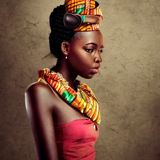 Image similar to beautiful african princess, realistic, photo,