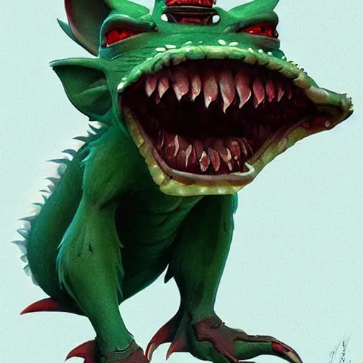 Prompt: badass gremlin character by ghibli studio,detailed,concept art