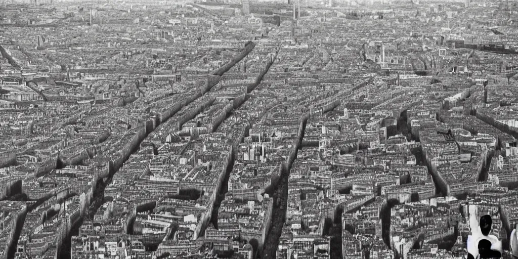 Image similar to a crowd of 6 0, 0 0 0 protesting around the eiffel tower, bird's eye view, polaroid, 6 0's, hyperrealism, no blur, 4 k resolution, ultra detailed