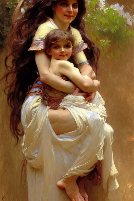 Prompt: mummy, painting by daniel gerhartz, alphonse mucha, bouguereau, detailed art, artstation