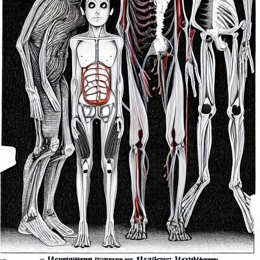 Image similar to human anatomy by junji ito