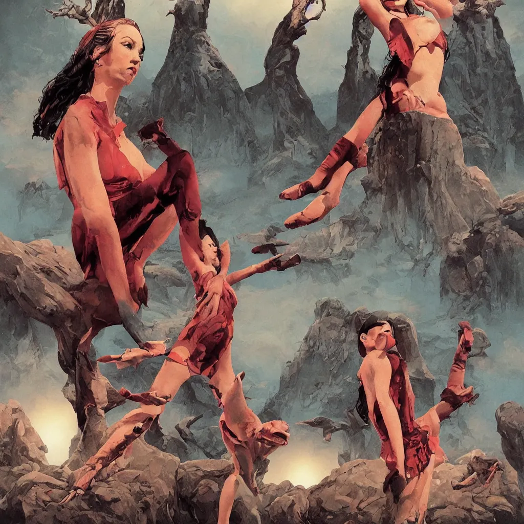 Prompt: twin peaks movie poster art by saturno butto portrait of nico robin local cheerleader being sacrificed to moloch in ritual in the grove, highly detailed, digital painting, artstation, concept art, smooth, sharp focus, illustration by michael whelan and tomer hanuka, makoto shinkai and thomas kinkade, matte painting, trending on artstation and unreal engine